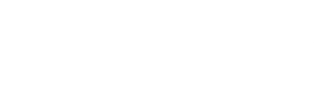 Century 21 Coastal Town White Logo